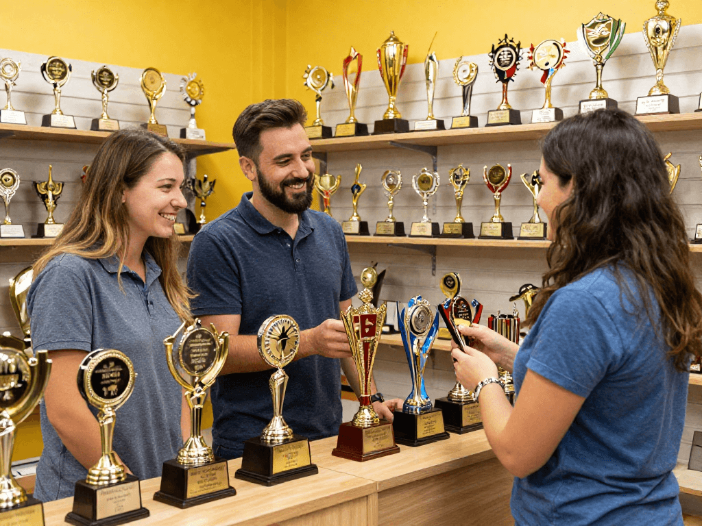 Pokale kaufen bei einem vertrauenswürdigen lokalen Anbieter für personalisierte Trophäen und Auszeichnungen.