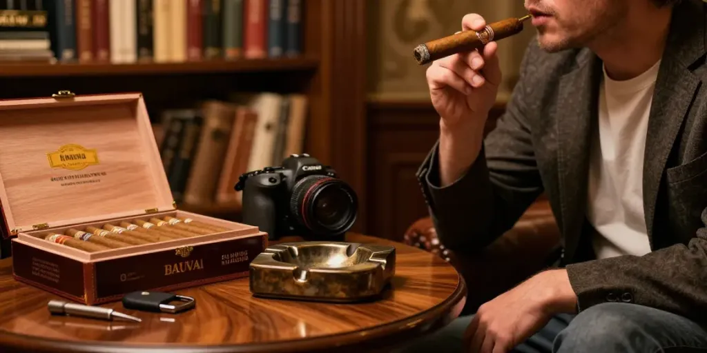 Kubanische Zigarren online kaufen: Erleben Sie den Genuss in einer eleganten Zigarrenlounge mit hochwertigen Havana-Zigarren.
