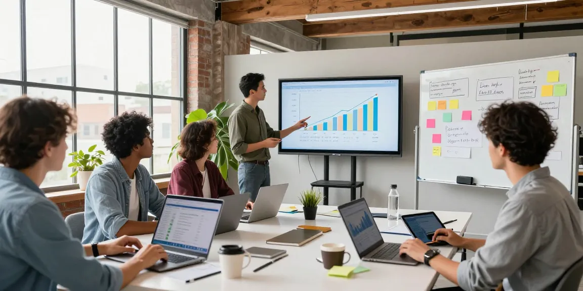 Team collaborating at signo-media digital marketing agency workspace with strategies and analytics.