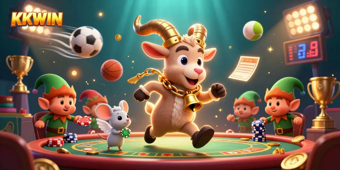 KKWIN gamblers enjoying a lively holiday horror casino scene with festive characters and dynamic betting elements.