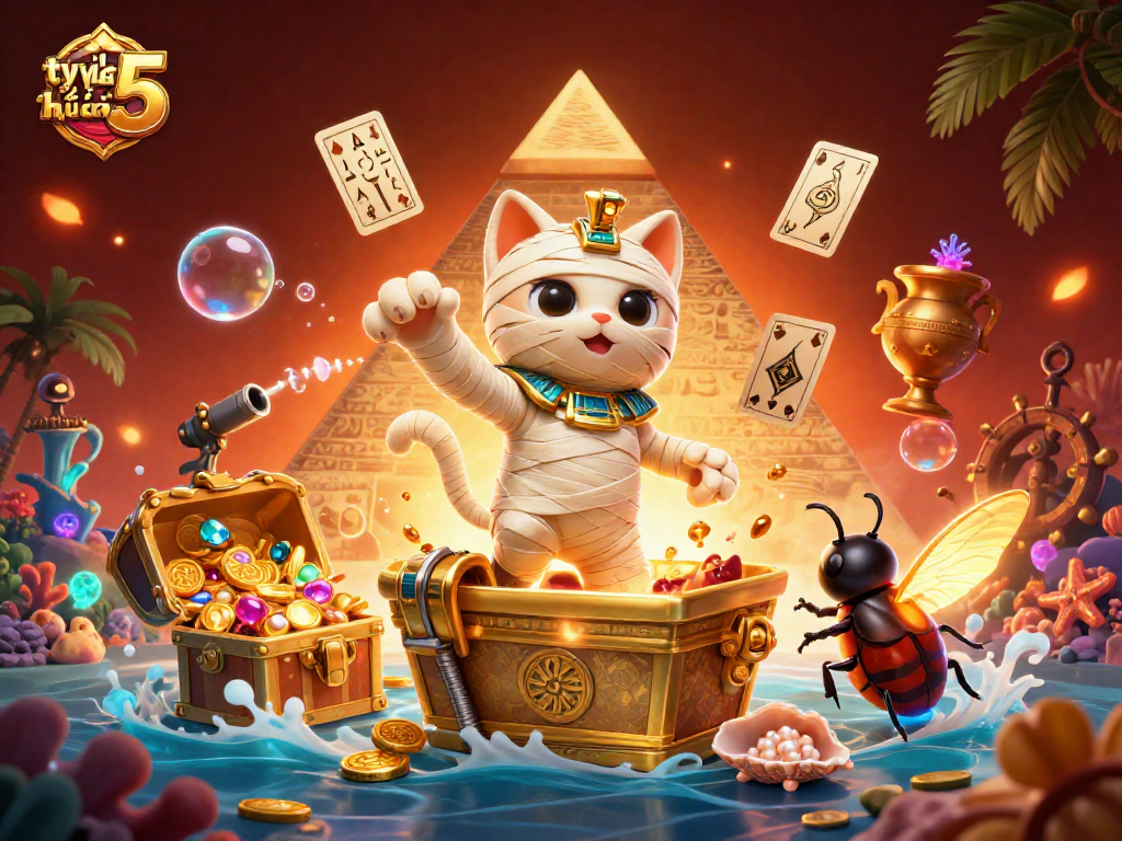 Experience thrilling sports betting with tỷ lệ kèo nhà cái 5 amid ancient Egyptian riches and vibrant casino elements.