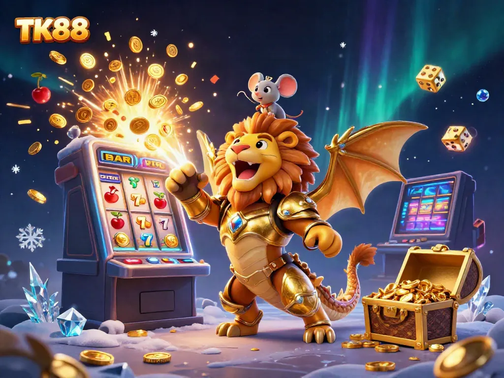 Experience the thrill of TK88 with dynamic 3D gaming elements and enchanting visuals in a vibrant casino atmosphere.