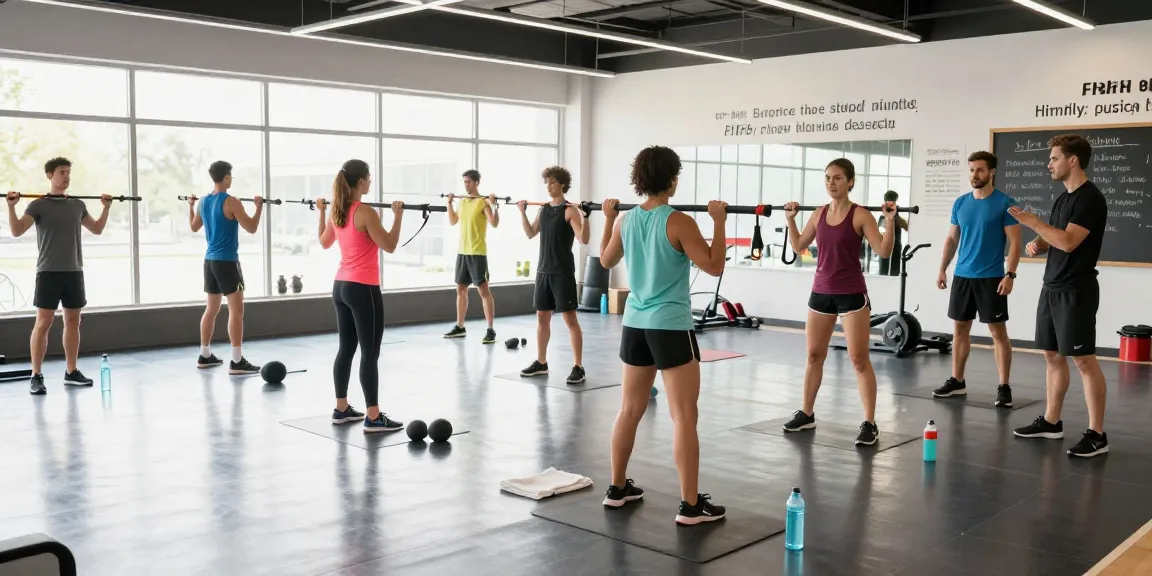 Aktive Sportler im Selliza Shop Fitnessstudio mit verschiedenen Trainingsgeräten und motivierender Atmosphäre.