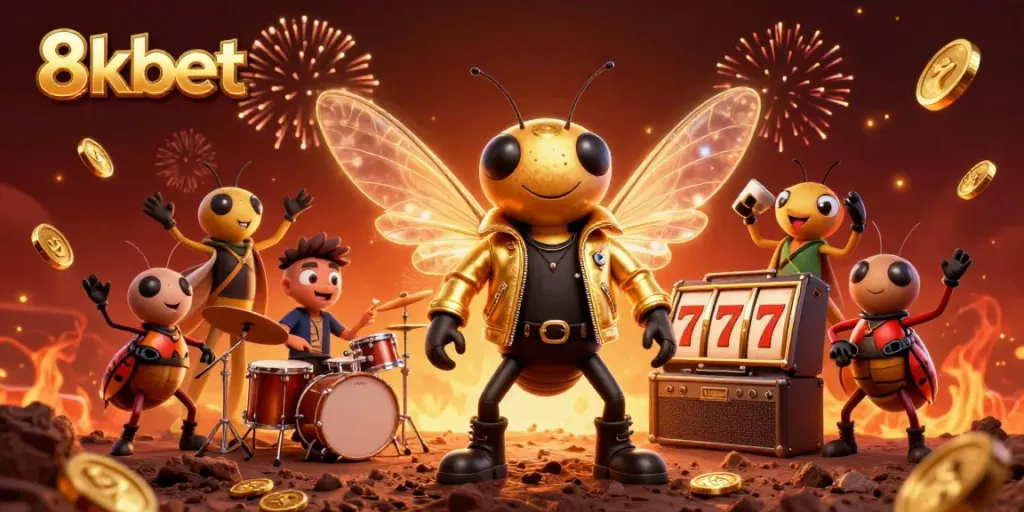 Join the excitement with 8kbet as the rock star cicada brings thrills to the casino world.