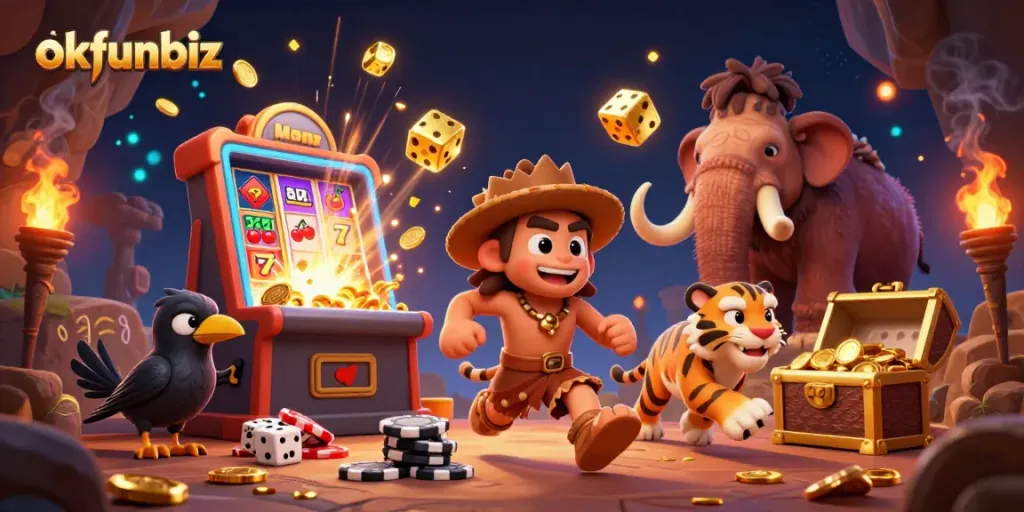 Engage with exciting casino adventures at okfunbiz featuring caveman themes and explosive jackpots.