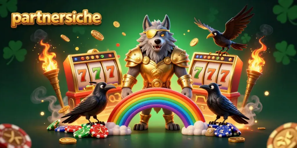 Engage in thrilling partnersuche with an immersive blend of mythology and casino magic depicted in this vibrant scene.