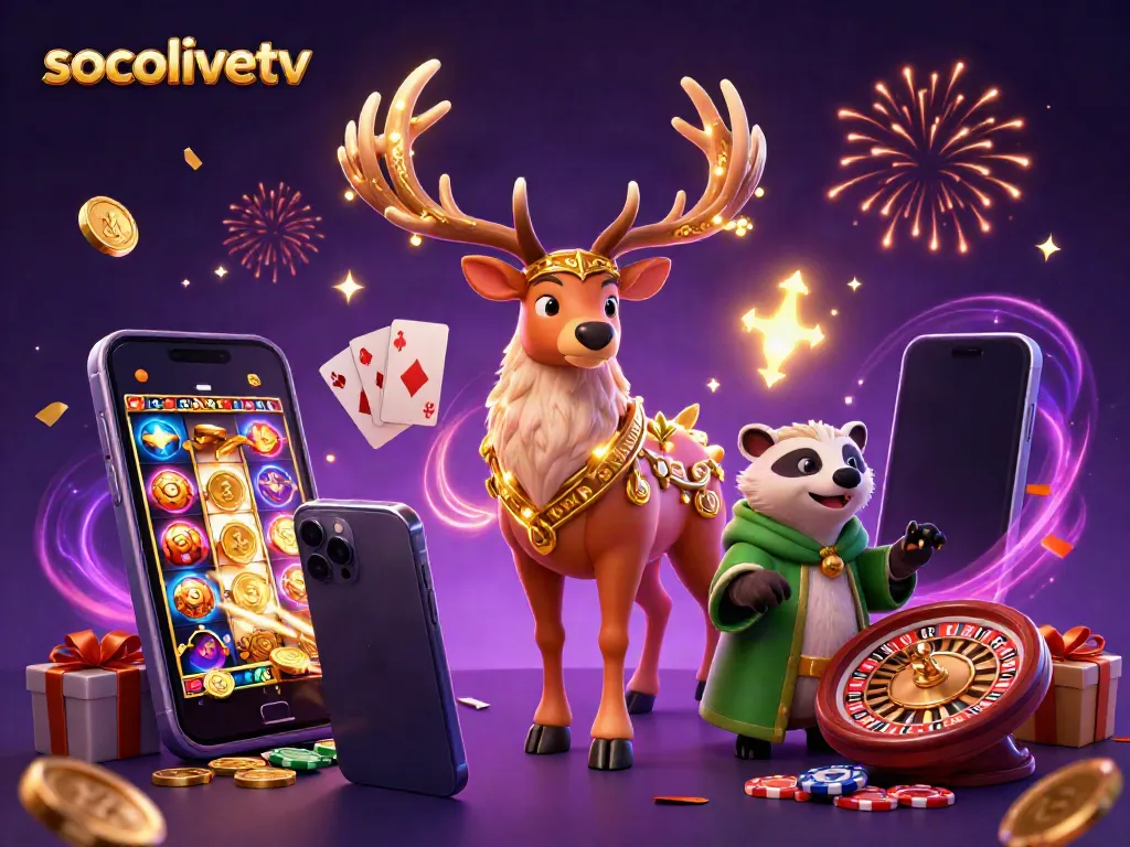 Experience exhilarating moments with socolivetv as golden coins and slots spin in a vibrant casino scene.