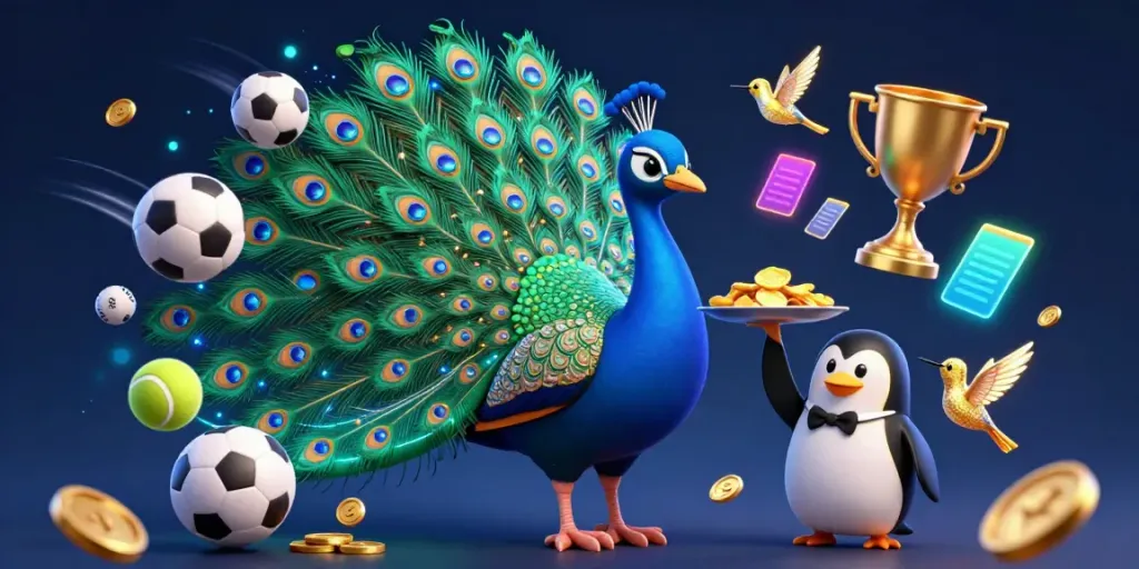 Experience the thrill of hay88 casino with vibrant peacock and lively elements.