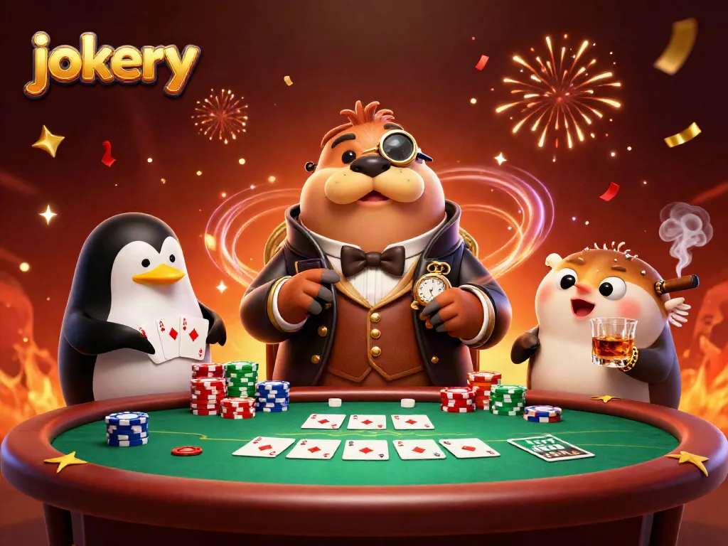 Experience the thrill of jokery at an underwater poker game with vibrant characters and dynamic elements.