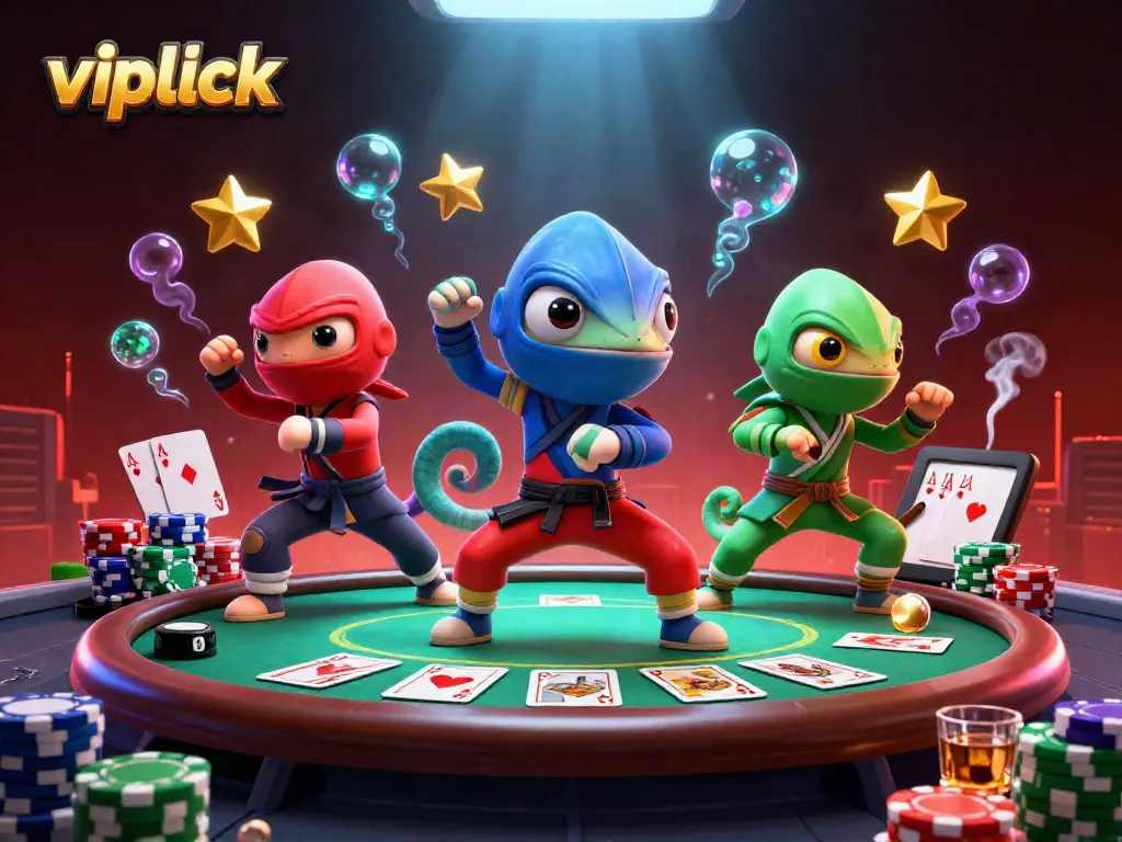 Engage in thrilling gameplay at vipluck with vibrant chameleons and poker action.