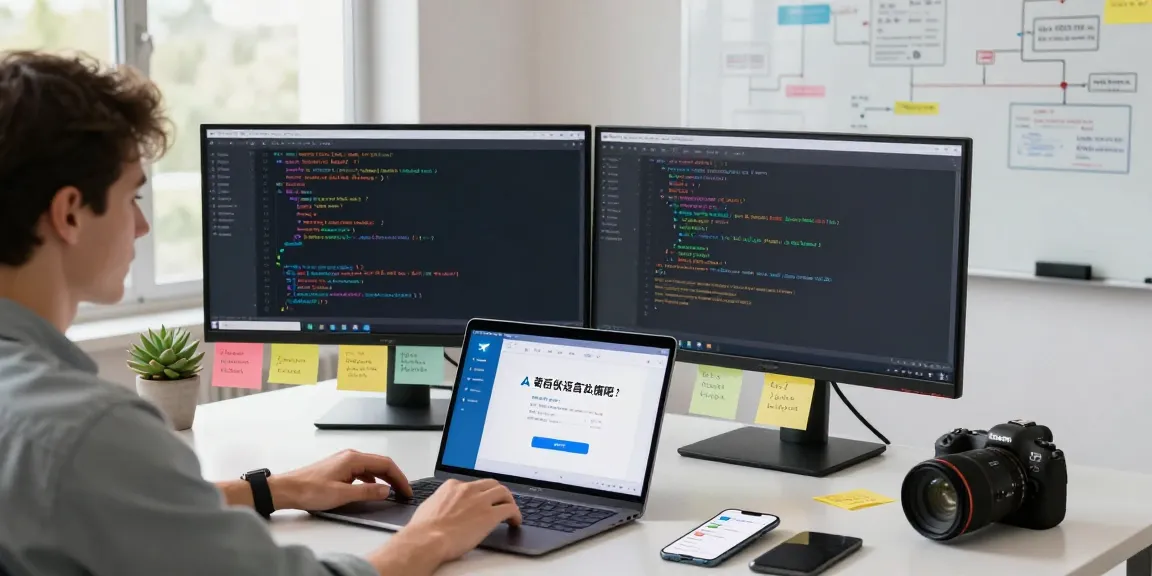 Customize Telegram Chinese settings in a modern tech workspace featuring a user adjusting language pack options.