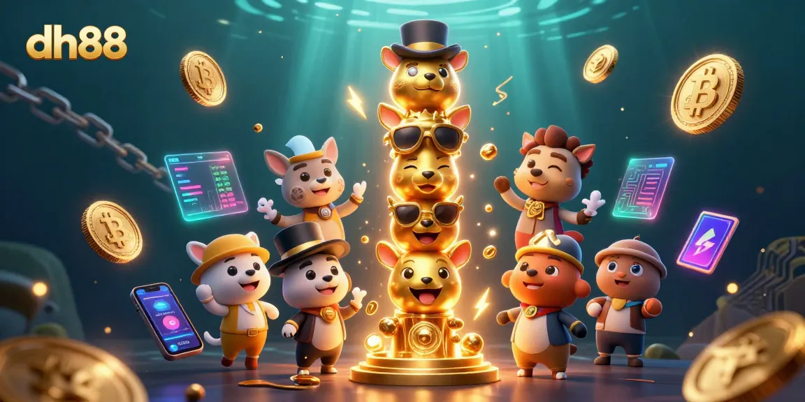 Experience thrilling gaming at dh88 with vibrant casino elements and a magical totem pole.
