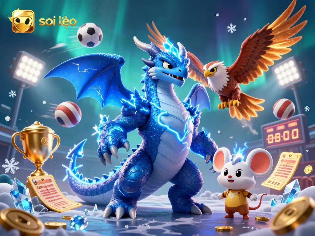 Bet on soi kèo with expert predictions and dynamic sports elements in an engaging 3D scene.