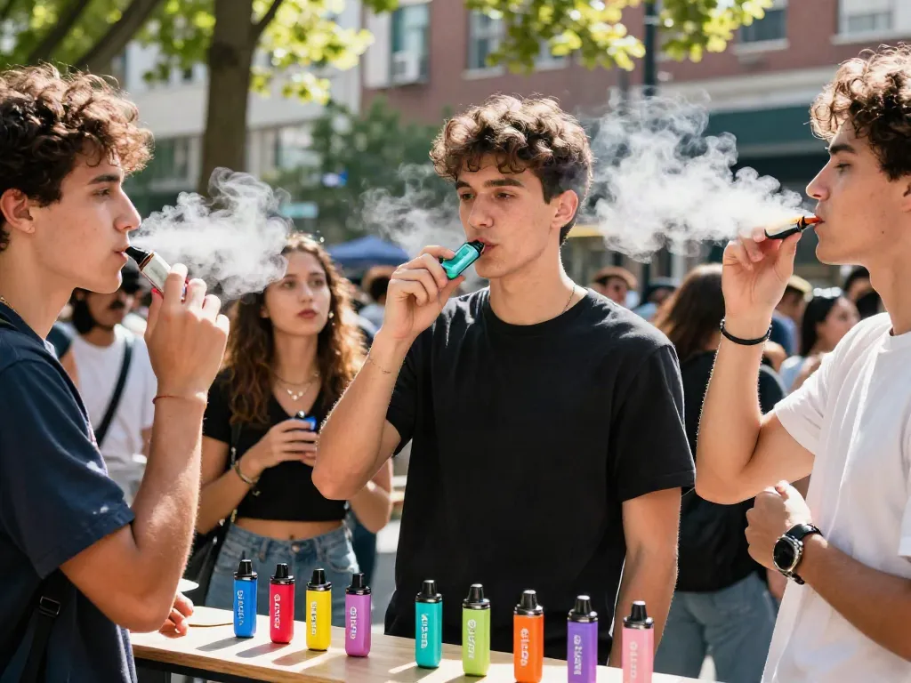 Enjoy Elfbar vape kaufen in a lively outdoor setting with friends.
