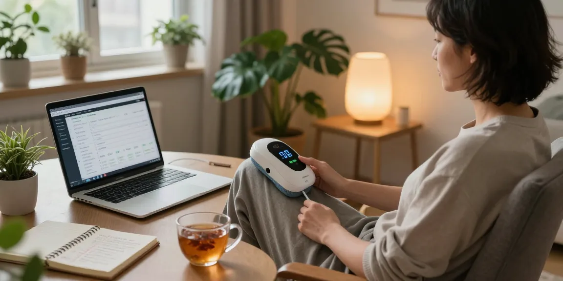 Zenowell erfahrungen at-home vagus nerve stimulation session in a tranquil, cozy environment.