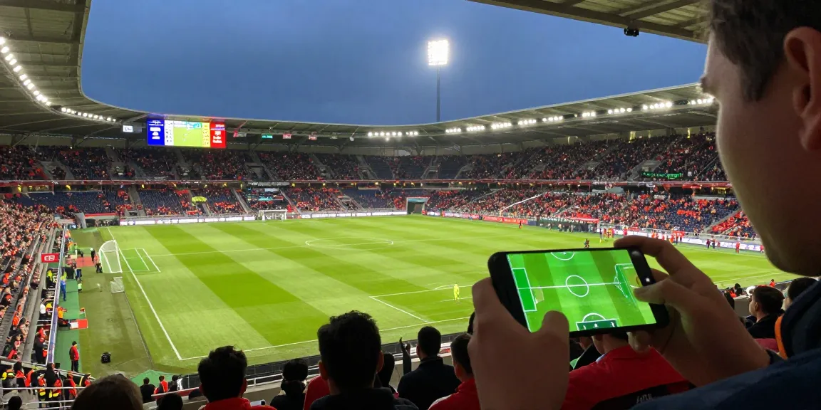 CakhiaTV live betting predictions displayed on screens during an exciting football match.