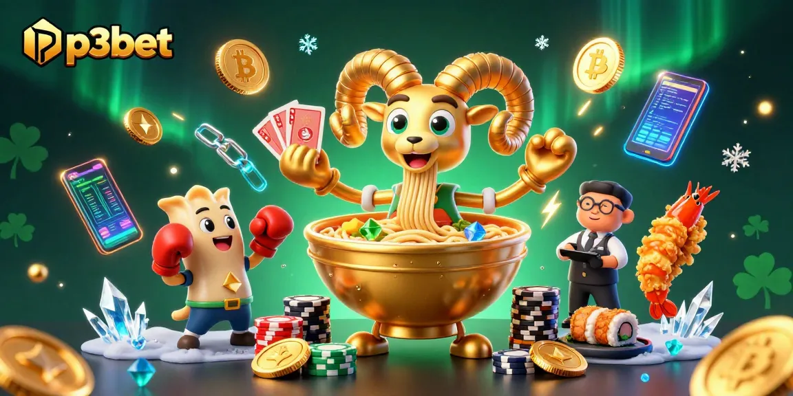 Experience the excitement of p3bet with vibrant 3D characters and dynamic casino elements.