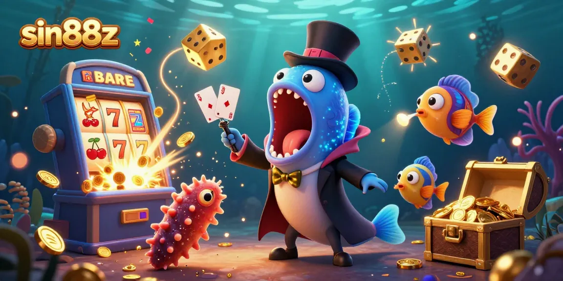 Engage with sin88z's thrilling card tricks and jackpot excitement in this vibrant casino scene.