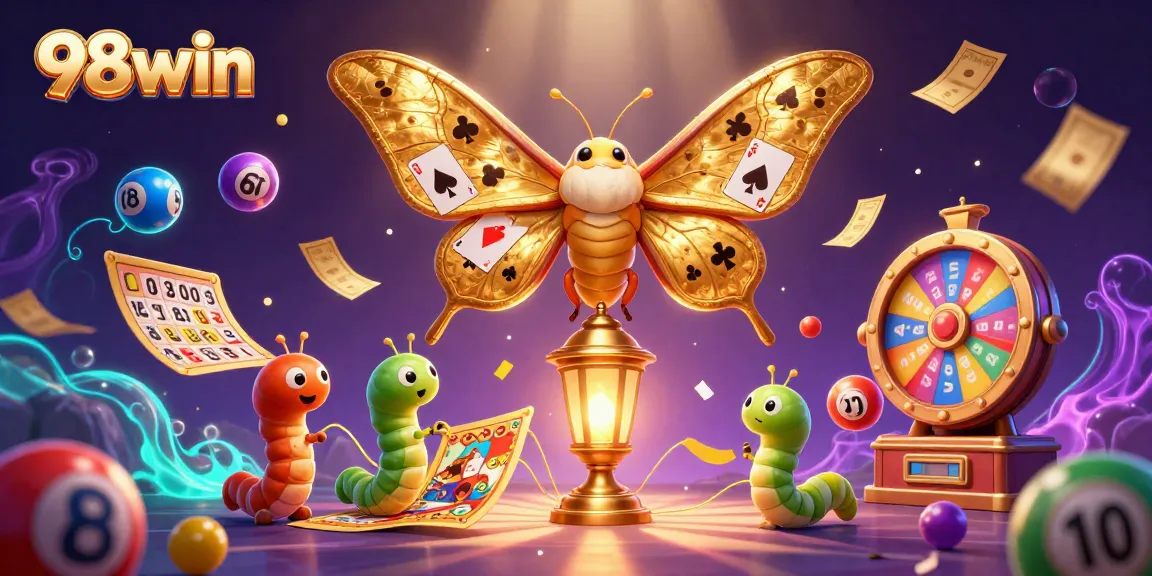 Experience the excitement of 98win with dynamic lottery elements and golden treasures.