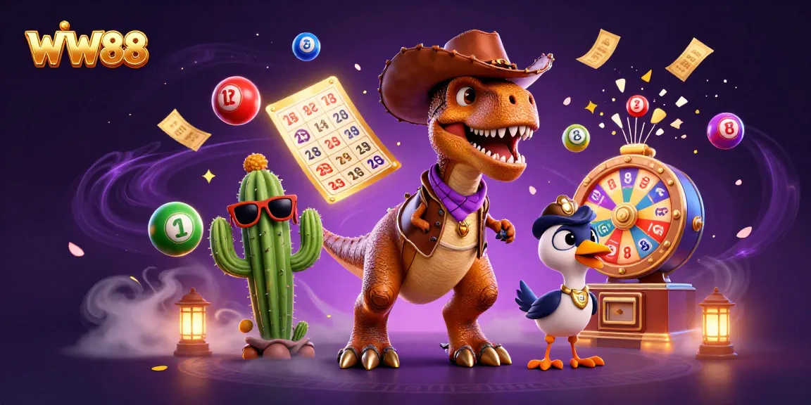 WW88 players engaging in exciting lottery games surrounded by colorful elements and prize symbols.