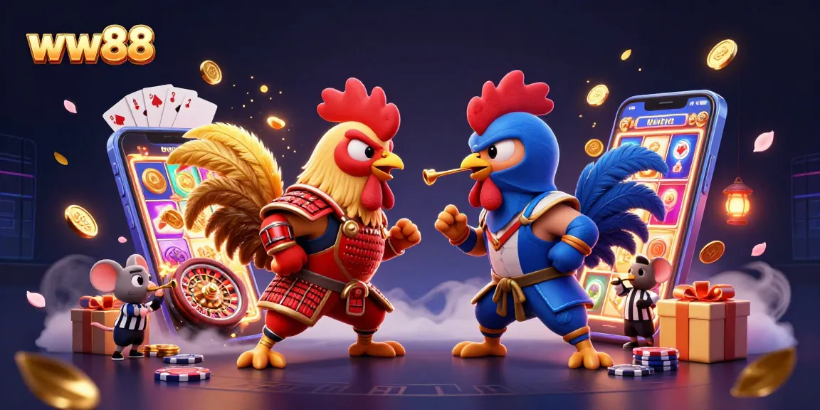 Win big with ww88's thrilling gaming experience featuring dynamic rooster showdown.