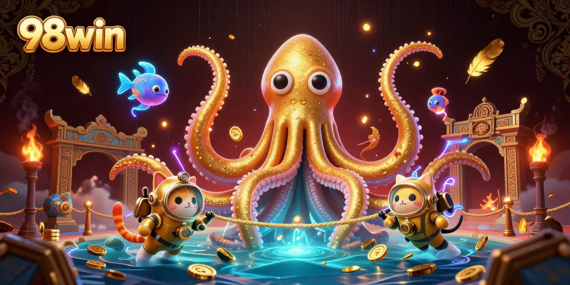 Experience the thrilling world of 98win with its dynamic casino elements and captivating scene.