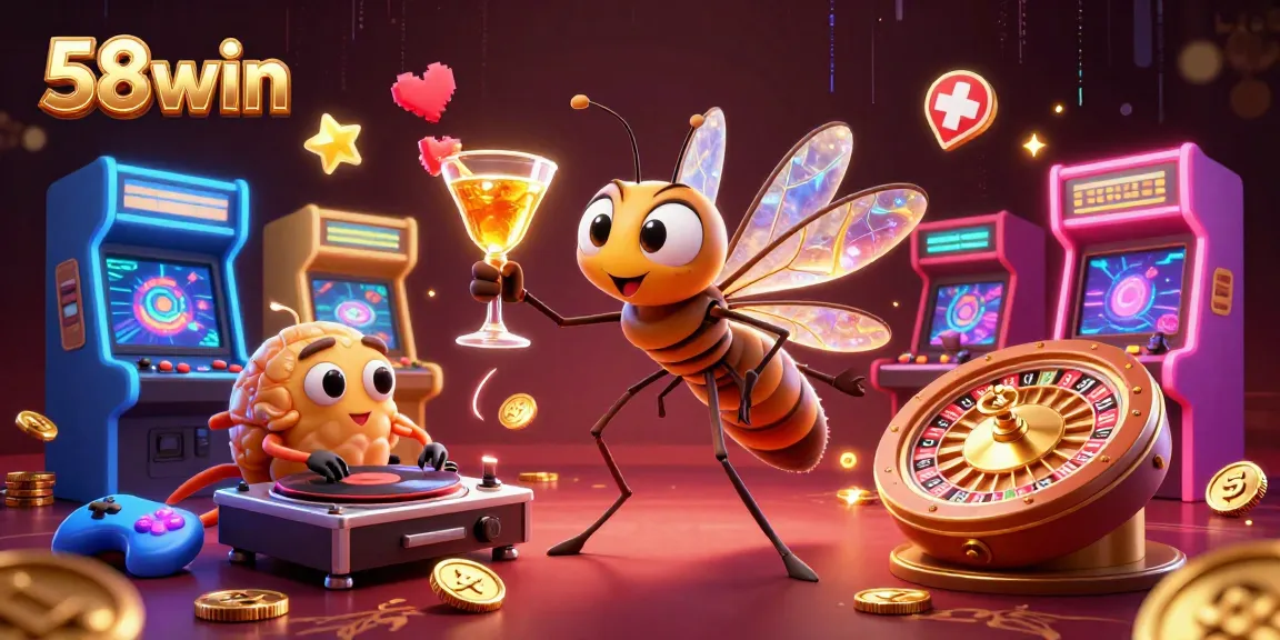 Experience thrilling gameplay at 58win with a colorful casino scene featuring vibrant characters and exciting game elements.