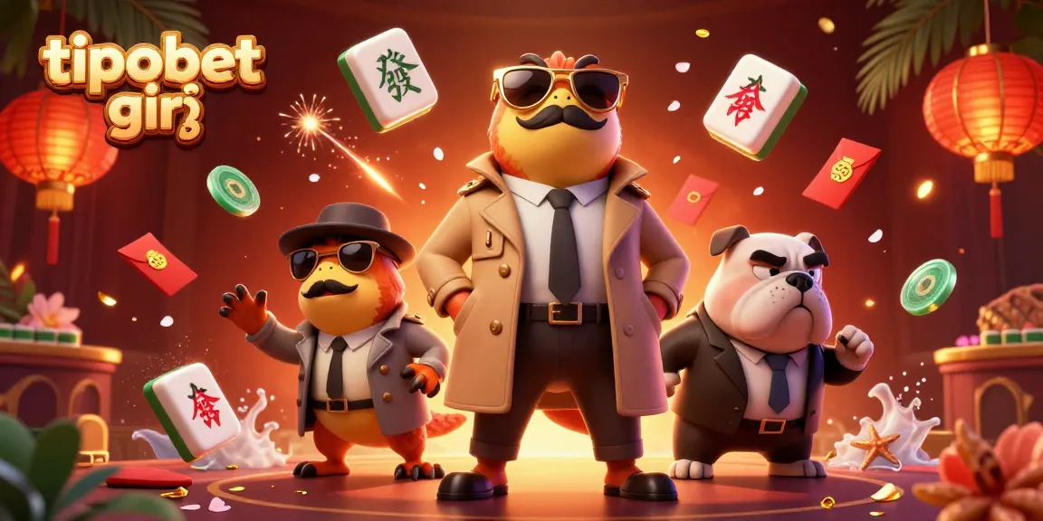 Tipobet giriş bağlantısıyla VIP casino deneyimine dalan üç raptor karikatürü.