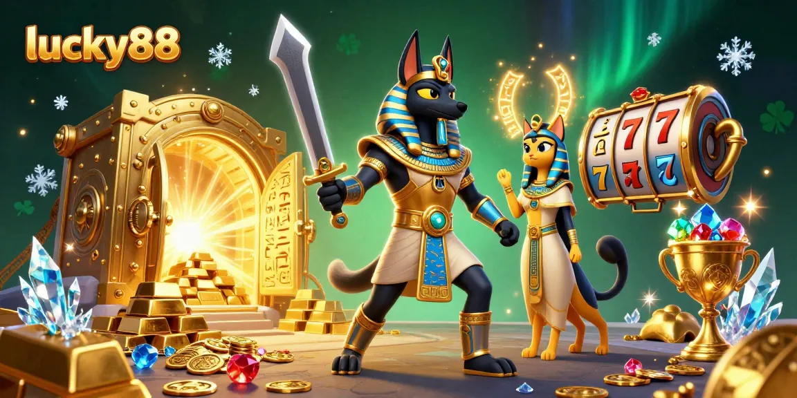Experience the dynamic world of lucky88 with vibrant slot elements and captivating 3D characters.