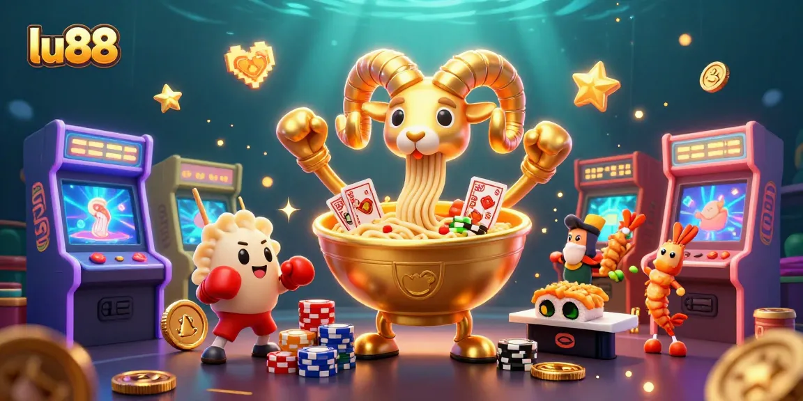 Experience thrilling gambling adventures with lu88, featuring cheerful characters in an engaging casino scene.