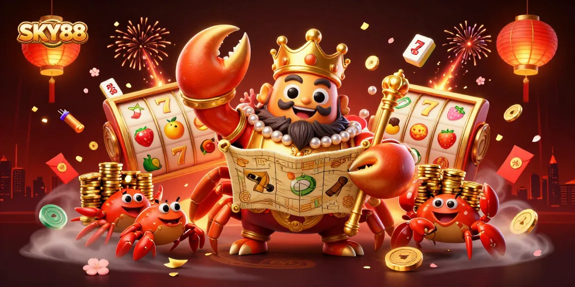 Experience excitement with SKY88 from a golden crab emperor in vibrant casino surroundings.