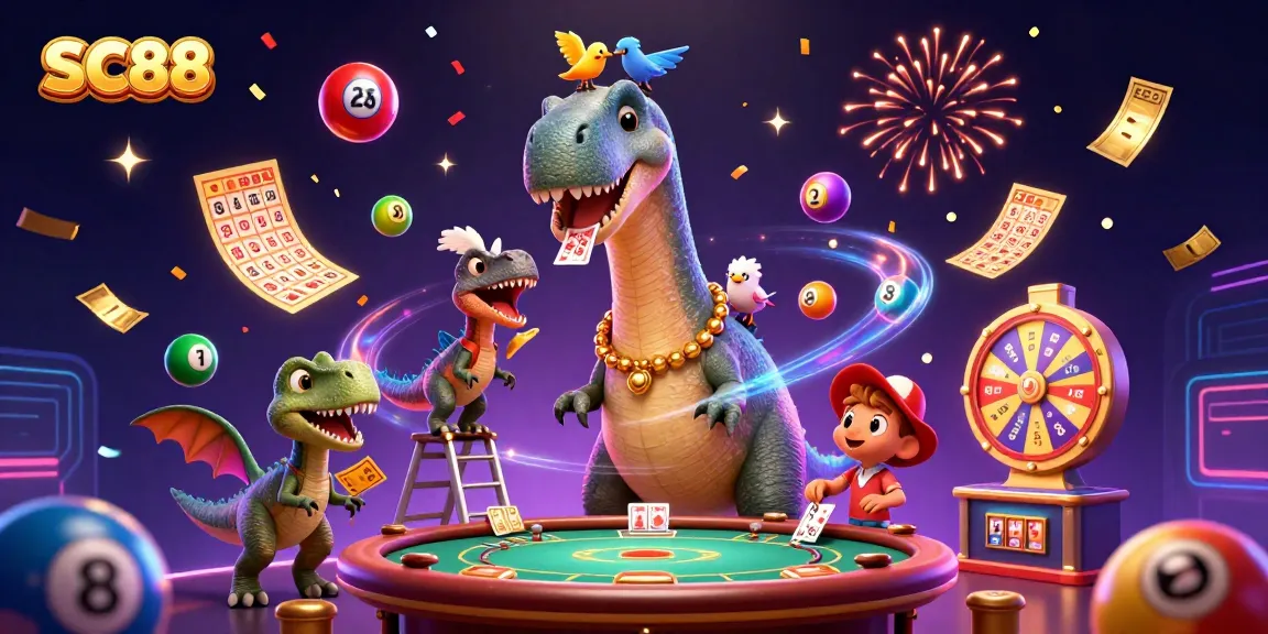 Experience thrilling gaming action at SC88 with vibrant casino creatures and dynamic games.