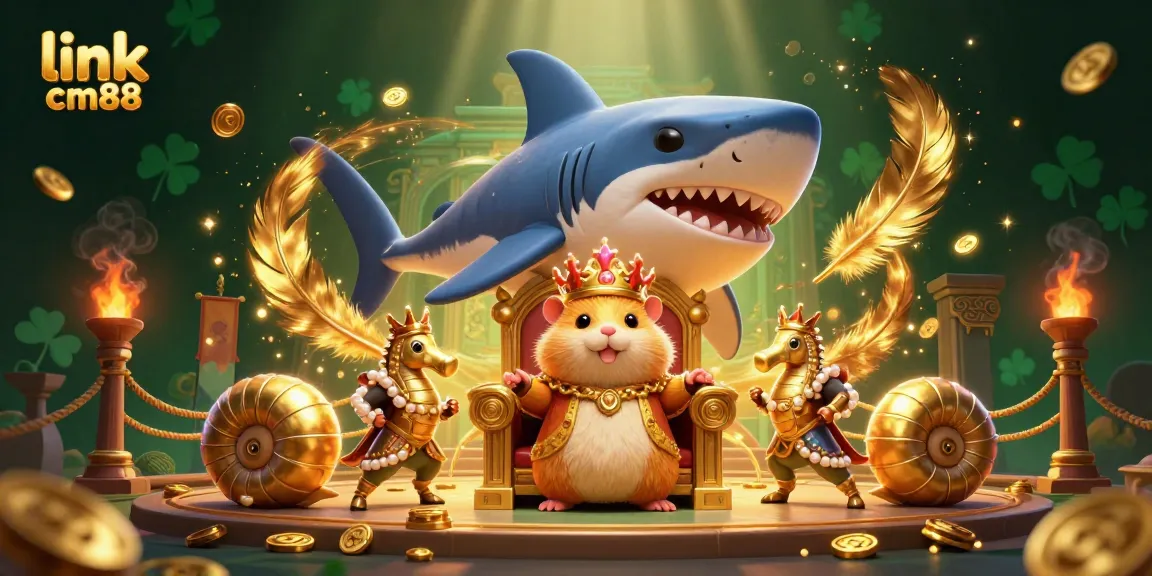 Experience thrilling gameplay at link cm88 with a vibrant 3D casino illustration of unique characters and elements.