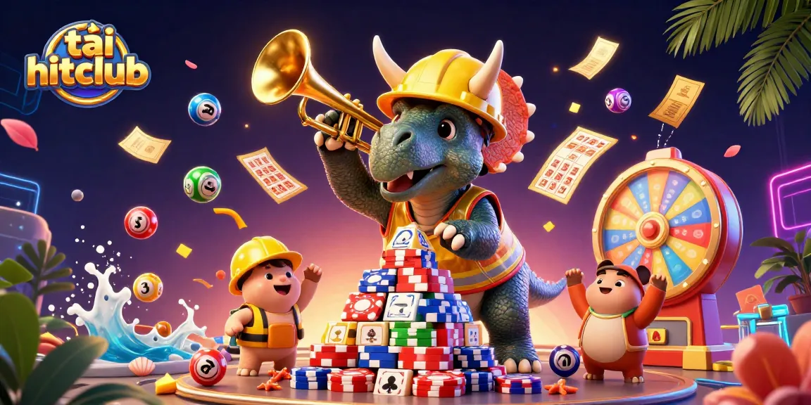 Experience the excitement of tải hitclub with 3D characters in a vibrant casino-themed celebration.