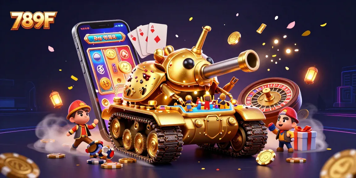 Experience thrilling gaming with 789F's colorful slot scenes and vibrant casino atmosphere.
