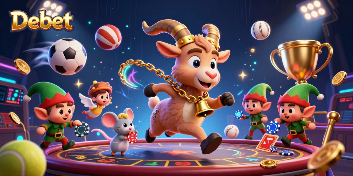 Experience the thrill of Debet with Krampus and festive characters in a vibrant casino scene.