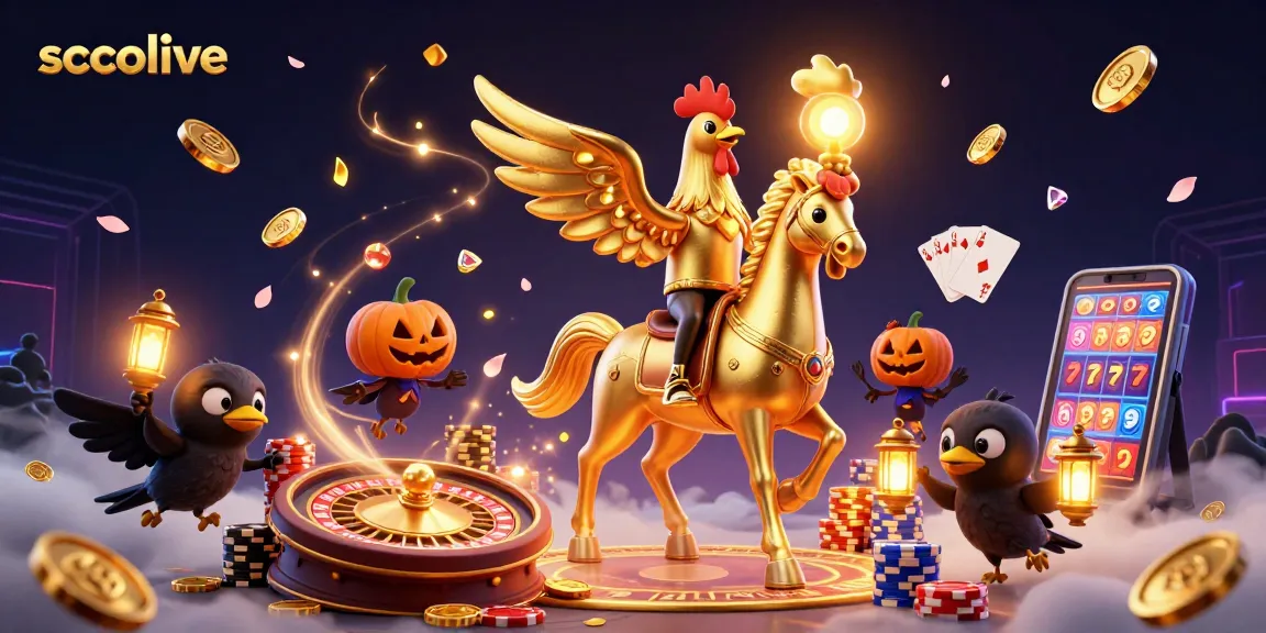 Socolive enhances gaming experiences with vibrant visuals of a golden rooster in a mystical casino.