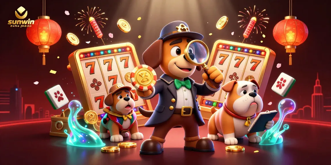 Experience the excitement of slot games at sunwin chính hãng with a detective and his bulldog companion uncovering treasures.
