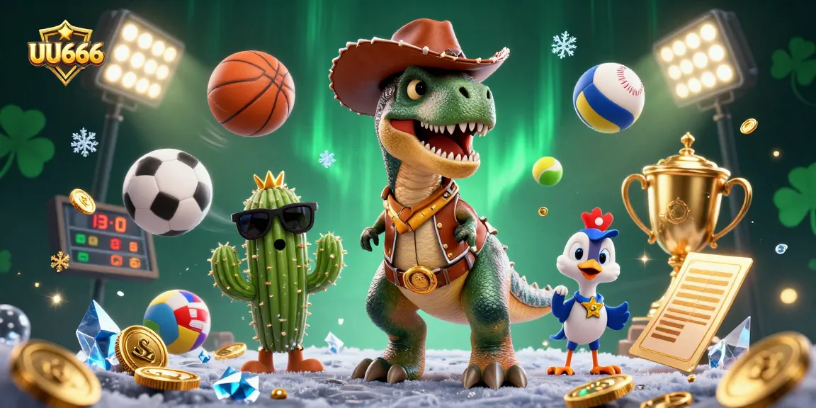 Experience exciting gameplay at UU666 with our vibrant casino characters and sports betting elements.