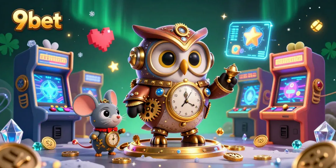 Engage with the vibrant world of 9bet's casino adventure featuring whimsical characters and immersive gaming elements.