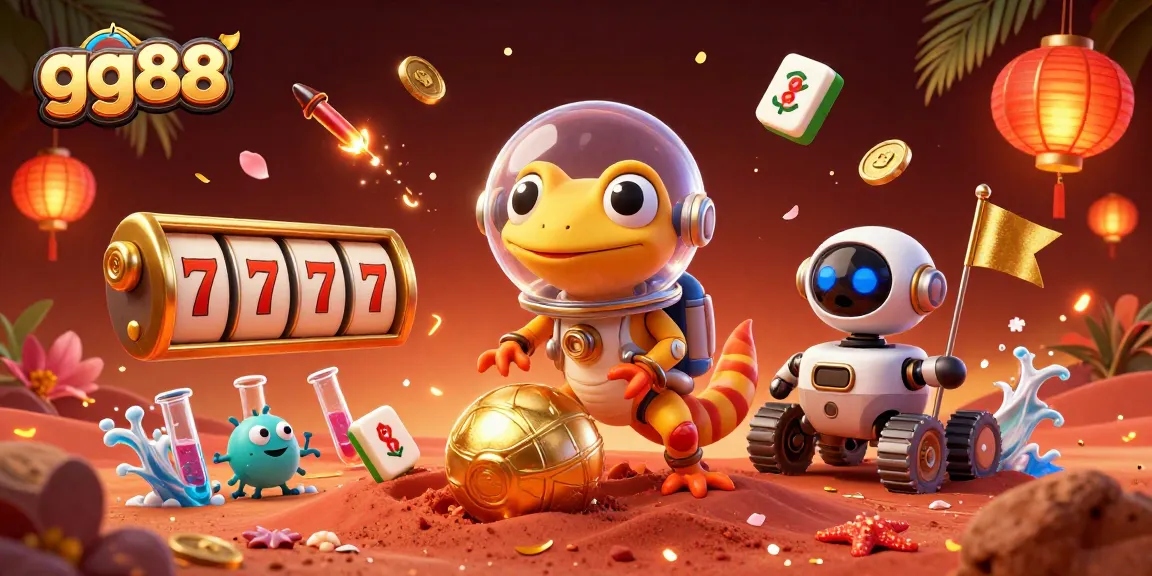 gg88 players discovering a golden casino with dynamic slot games in an animated scene