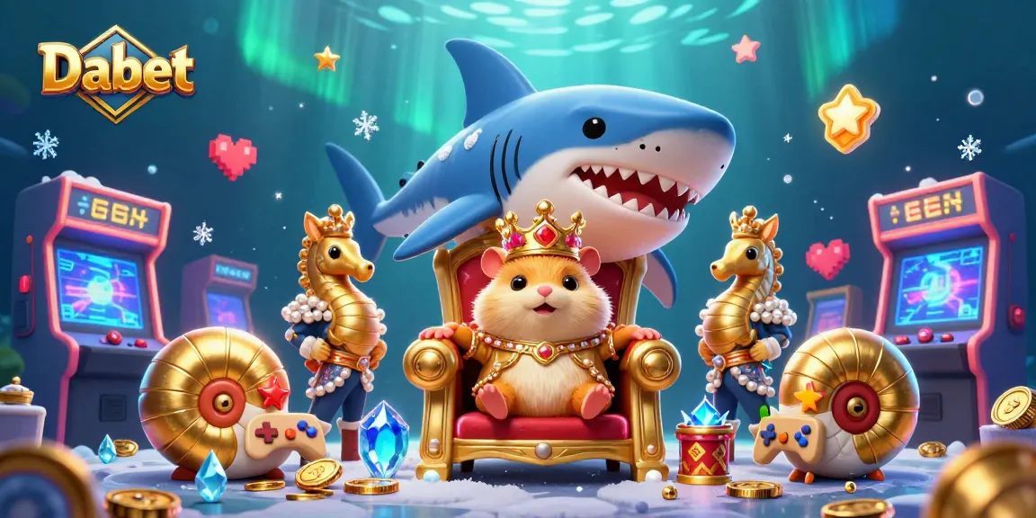 Dabet entices gamers with a fun 3D casino scene showcasing a hamster king and vibrant gaming elements.